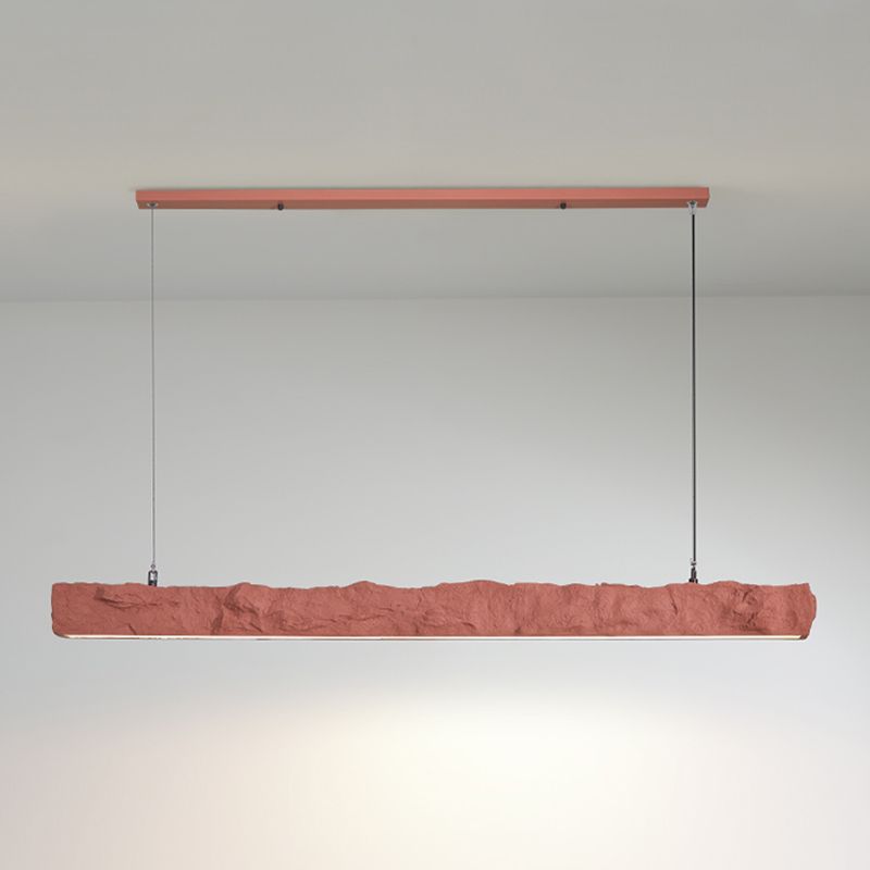 Linear Modern Kitchen Island Fixture Resin &* Acrylic LED Ceiling Pendant Fixture