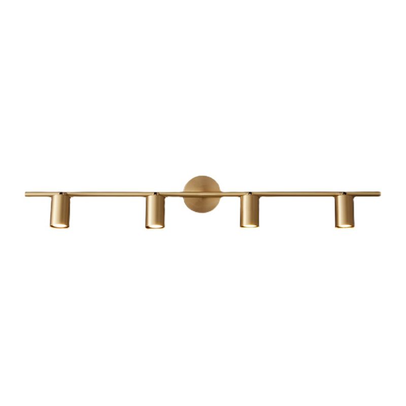 Metal Cylinder Shape Wall Lights Modern Style Multi Light Wall Mount Fixture for Bathroom