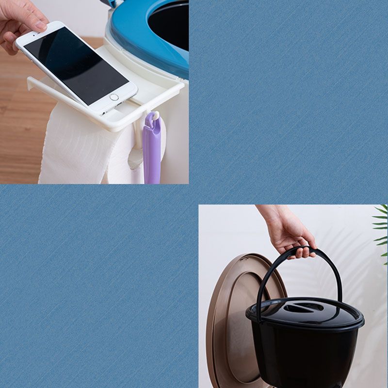 Contemporary Plastic Toilet Floor Mounted Toilet Bowl with Toilet Seat for Washroom