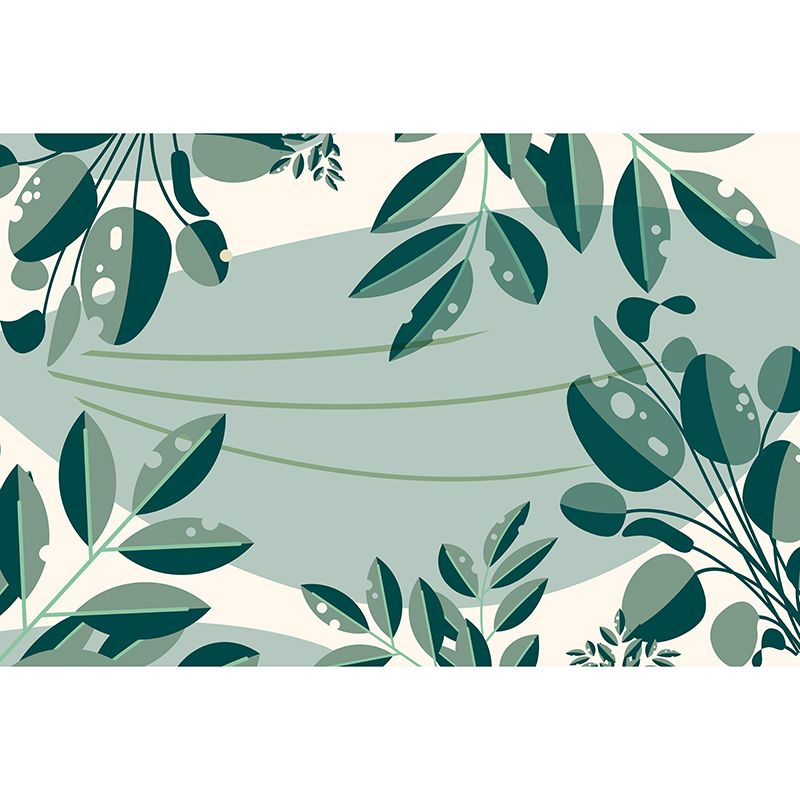 Tropical plants Mural Decorative Mildew Resistant Wall Covering