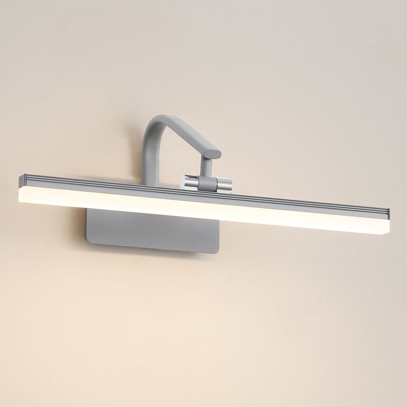Linear Shape Wall Lighting Modern Style Metal 1 Light Sconce Lamp for Bathroom