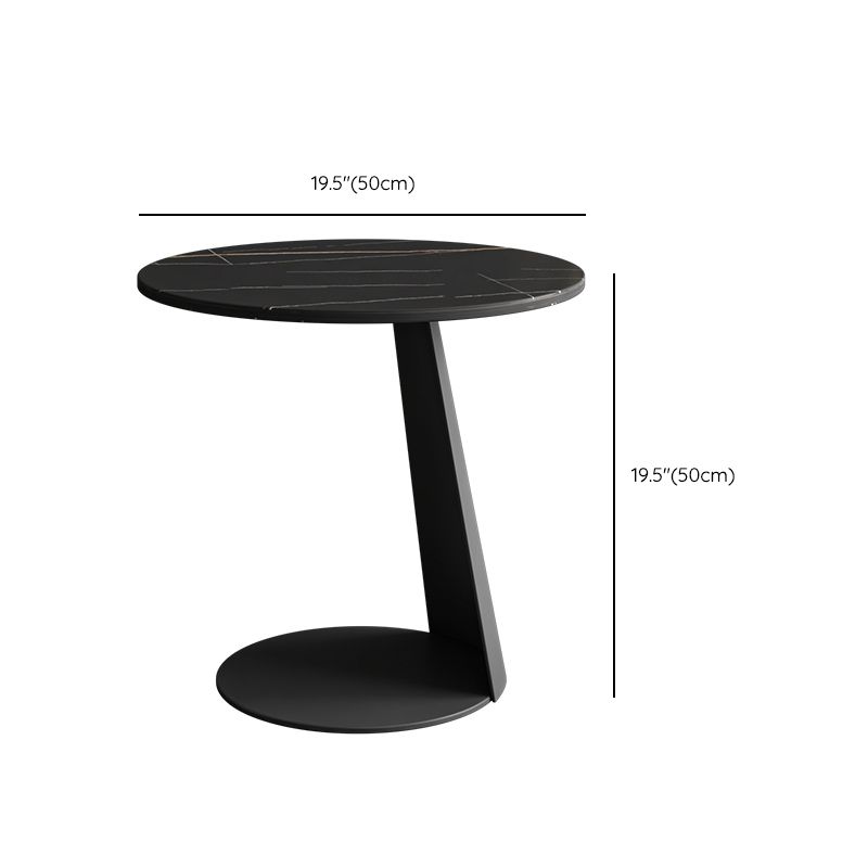 White Round Coffee Table Slate Coffee Table Set with Black Legs