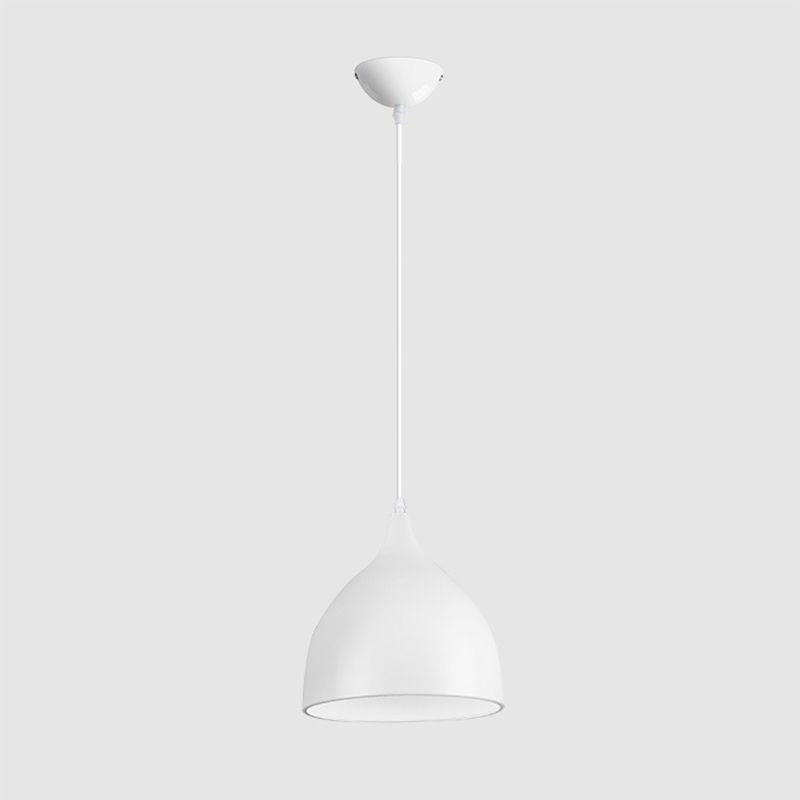 Alluminio lucido colorato a sospensione in stile Nordico MacAroon Mini ciondolo con filo di sospensione regolabile da 39 "