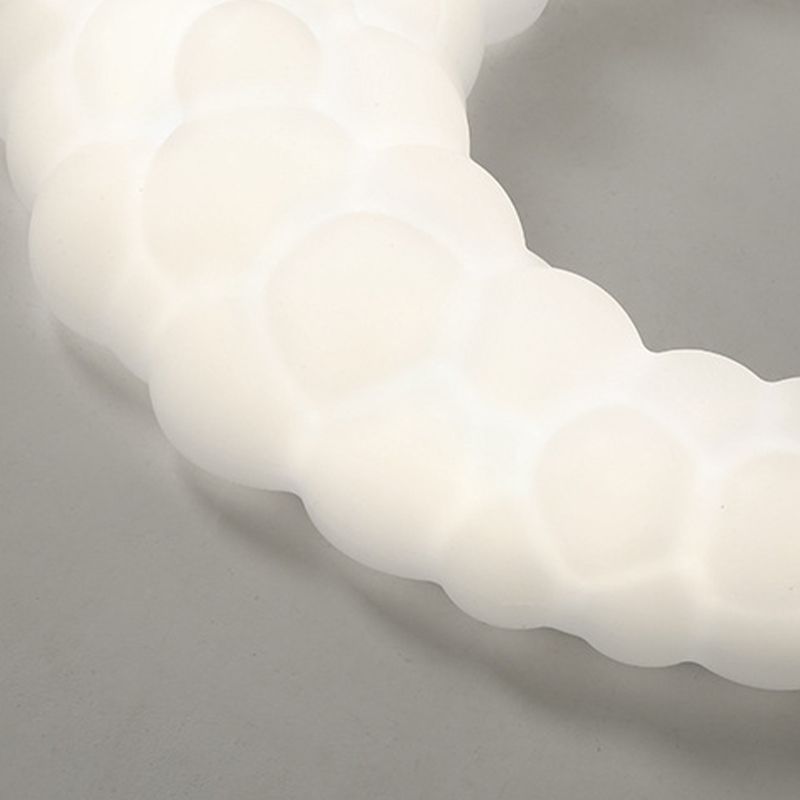 Crescent LED Flush Mount Acrylic Contemporary Ceiling Flush in Ivory White