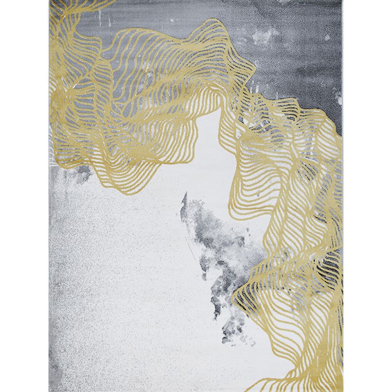 Grijs modern tapijten polyester abstract patroon tapijt niet-slip achterste tapijt voor woningdecoratie