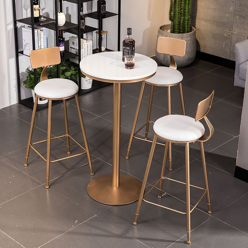Stone Bar Dining Table Glam Style Bar Table for Milk Tea Shop Cafe