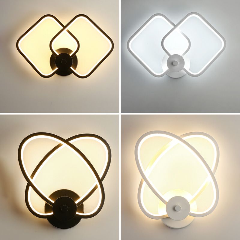 Accesorio de iluminación de pared geométrica de estilo nórdico LLUACIÓN MUNTA MONTAJE DEL ALMENTO DEL DORMITOR METAL