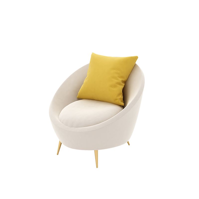 Velvet Sloped Arm Sofa Contemporary Curved Sofa for Living Room, Apartment