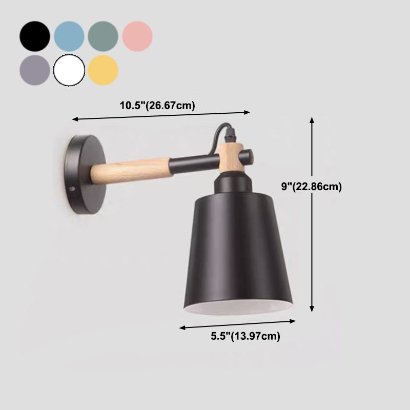 Modern Style Flared Wall Mounted Lamps Metal 1 Light Wall Lighting Ideas