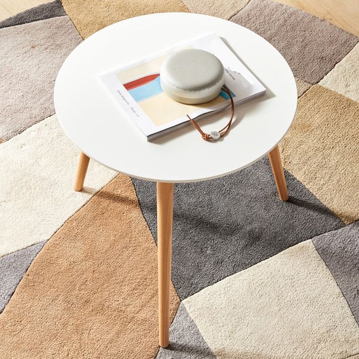 Contemporary Wood 3 Legs Round Living Room Accent Side Table