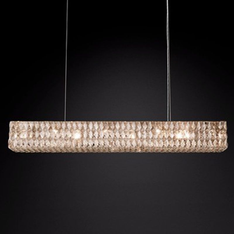 Moderni apparecchi di illuminazione rettangolare il lampadario a sospensione Crystal Hanging Lights
