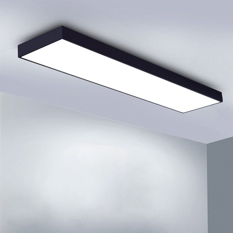Moderne rechthoekige LED-plafondlamp Modern aluminium 1-lichts inbouw voor kantoor