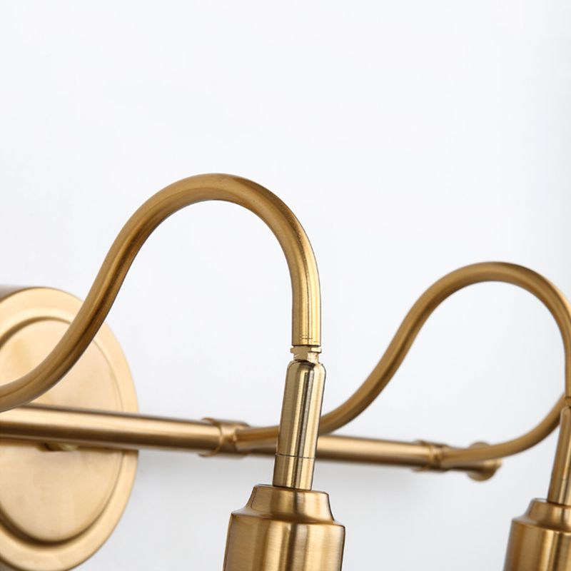 Postmodern Simplicity Bell Vanity Sconce Lights Metallic Wall Mount Light Fixture for Bathroom