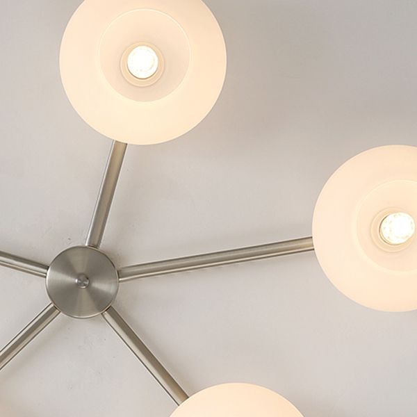 Modern Style Ceiling Lamp Glass Shade Flush Mount Light Fixture