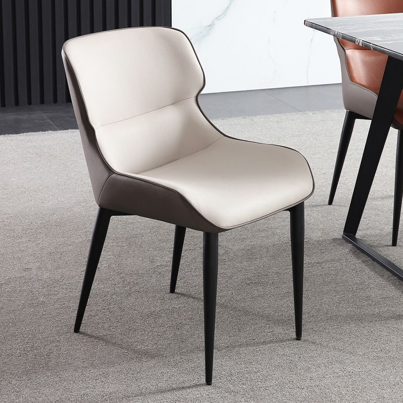 Contemporary Metal Dining Room Chairs Wingback Side Armchair for Home Use