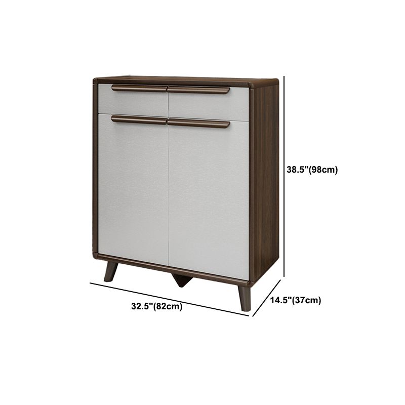 Industrial Wood Accent Cabinet Bar Pulls Straight Legs Cabinet