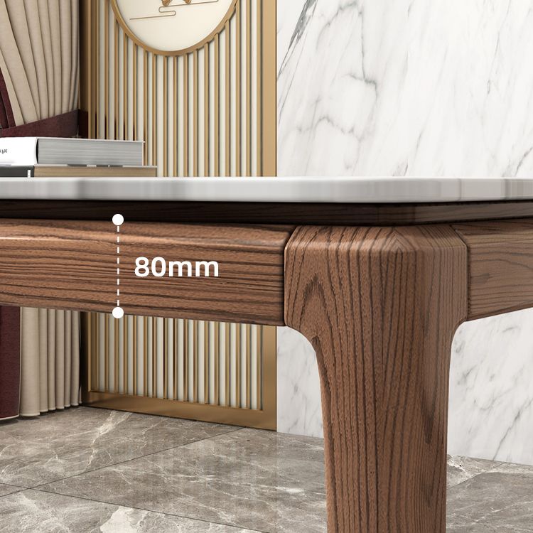 Traditional Kitchen Dining Room Set with Rectangle Top and Solid Wood Legs Dining Furniture