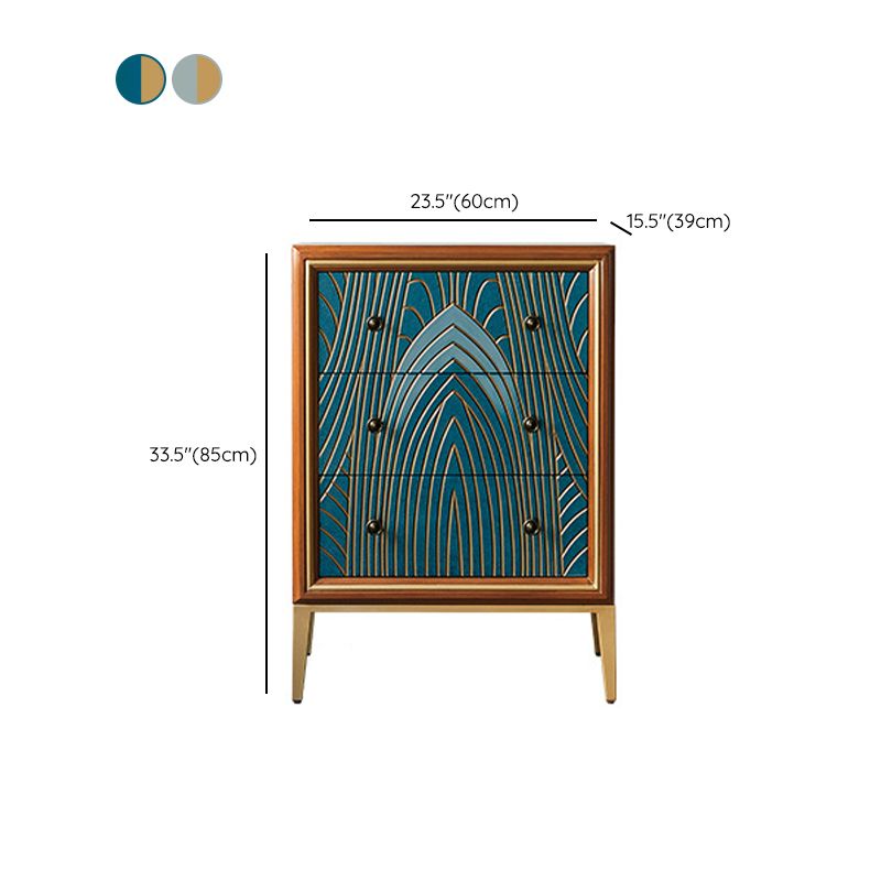 Classic Glam Combo Dresser Wood Horizontal Storage Chest Dresser for Bedroom