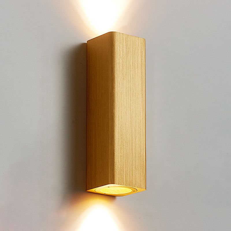 Rectangle Wall Lighting Fixtures Modern Style Aluminum 2-Lights Wall Mount Lamp