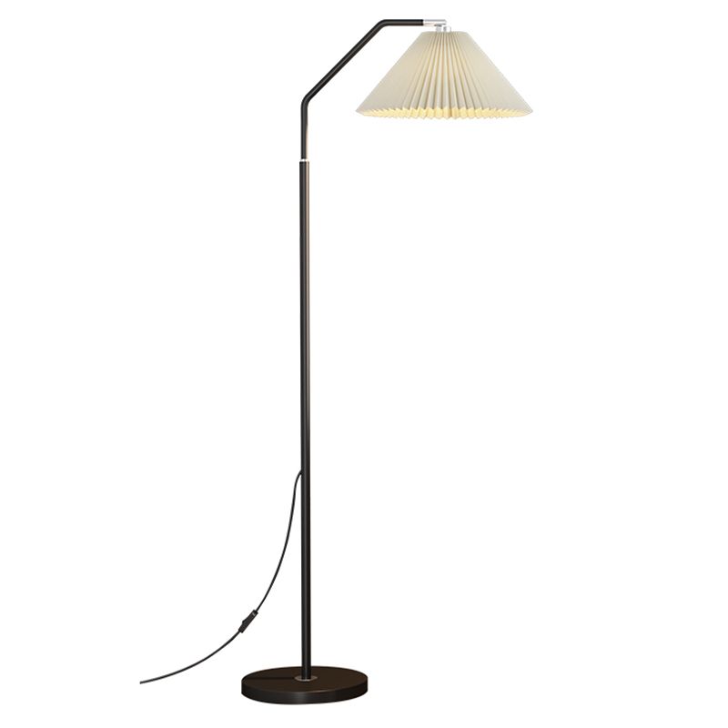 Geometrische vorm stof vloerlicht moderne stijl enkele lichte vloerlichtarmaturen