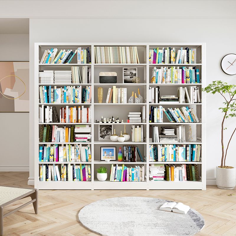7 Shelf Metal Bookcase Contemporary Open Bookshelf for Home Office