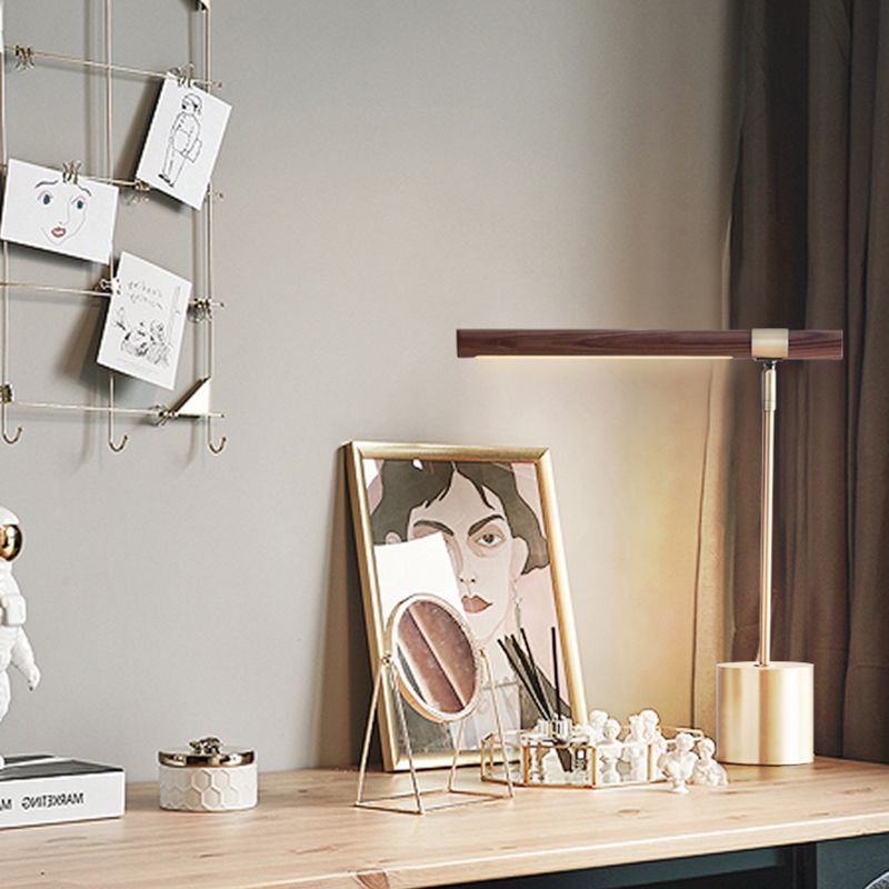 Lámpara de mesa lineal de estilo moderno lámpara de mesita de noche de 1 luces