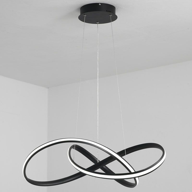 Twiting soggiorno a sospensione a sospensione in metallo kit di luce a led a led in stile nordico