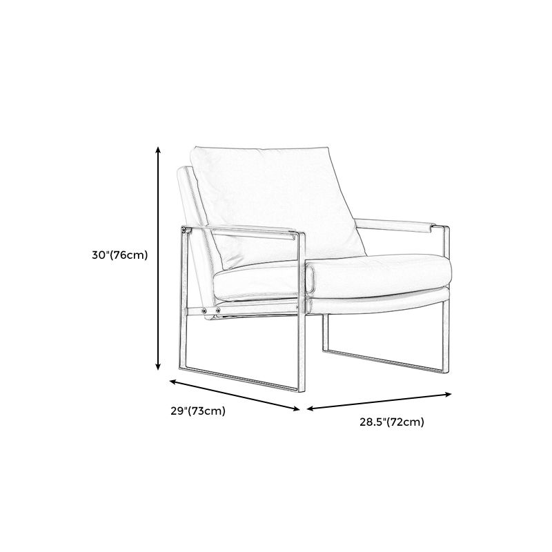 Microfiber and Genuine Leather Genuine Leather Sled Accent Chairs