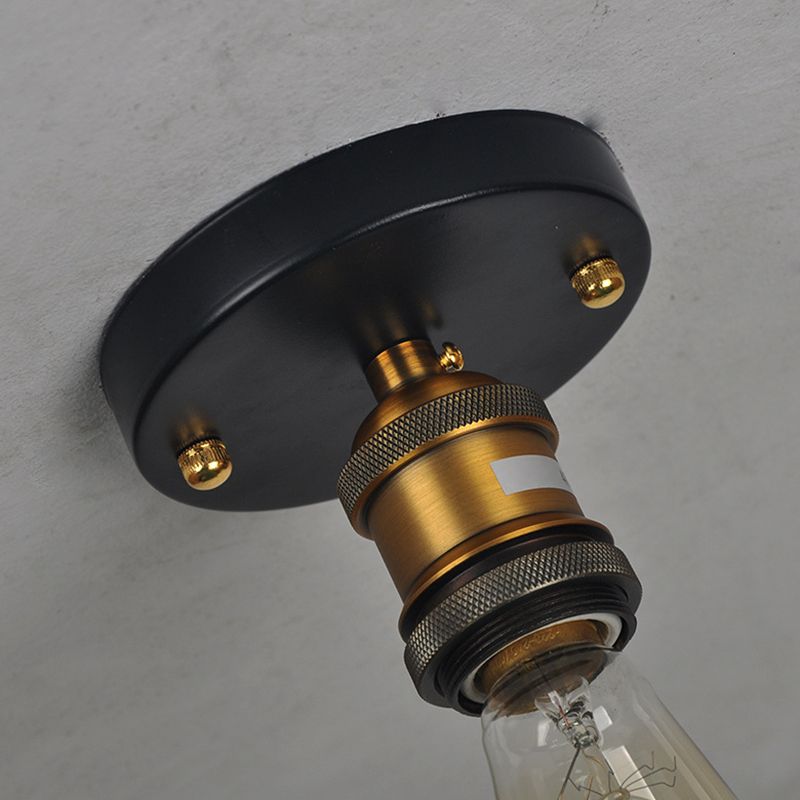 Luminaires encastrés à ampoule exposée en métal industriel à 1 lumière