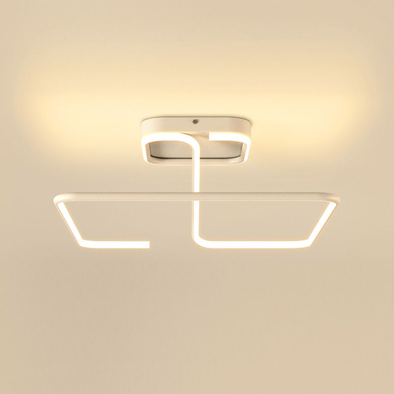 Squared Ceiling Mounted Fixture Modern Style LED Aluminum Ceiling Lighting
