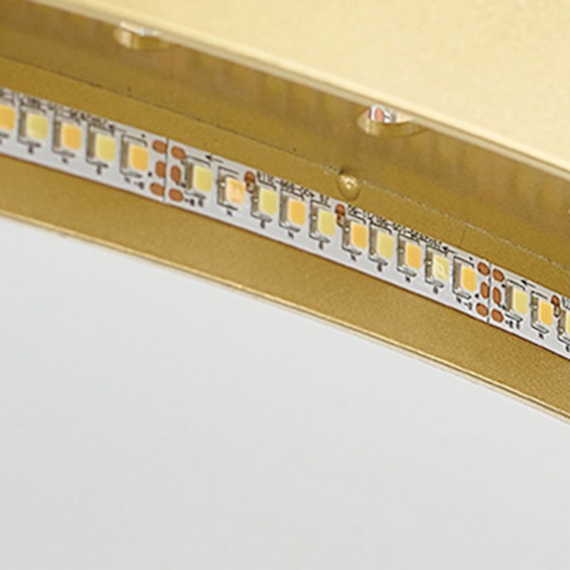 35.5"/47" Wide Glass Wavy Chandelier Light Post Modern Gold LED Hanging Ceiling Lamp in Third Gear for Kitchen Island