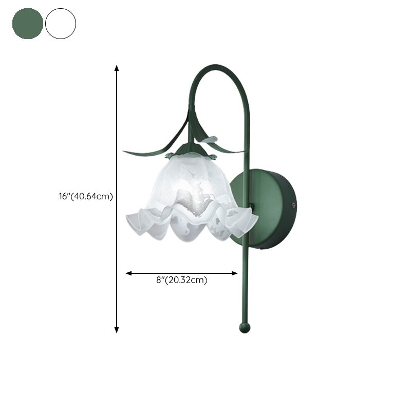 Modern Simple Wall Light Frosting Iron Flower Shape Wall Lamp for Bedroom