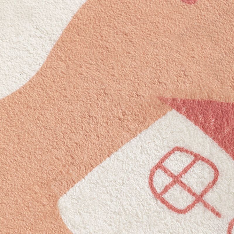 Green Modern Rug Polyester Irregular Line Rug Washable Rug for Drawing Room