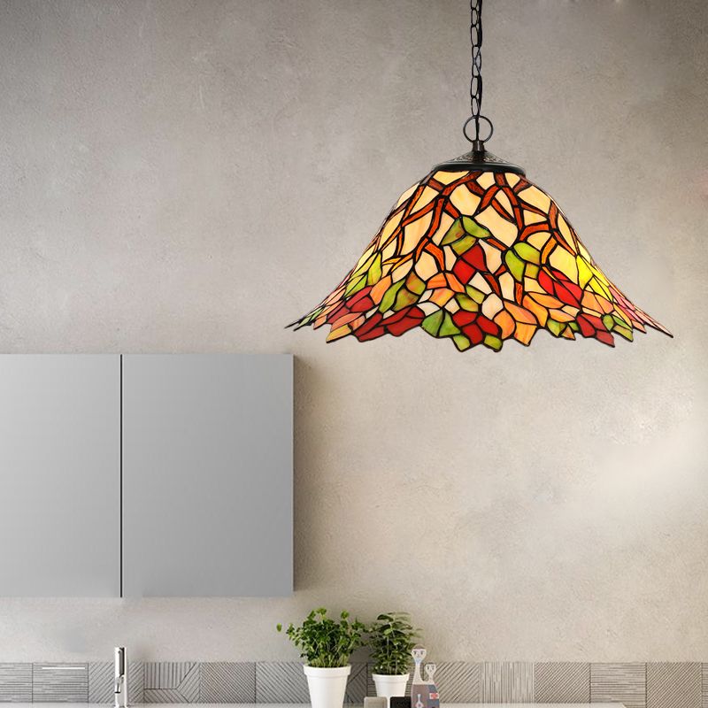 Lampada vittoriana a campana lampada 2 kit lampada a sospensione in vetro tagliato rosso per camera da letto