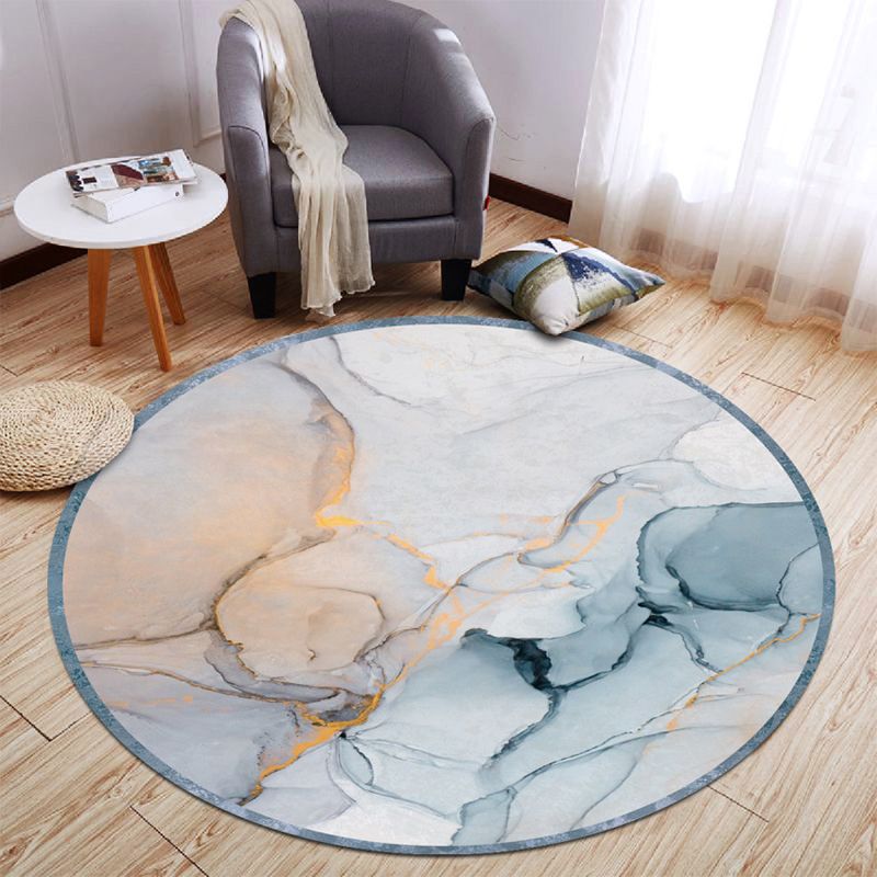 Multicolor Lounge Rug Mid-Century Abstract Pattern Carpet Synthetics Pet Friendly Washable Non-Slip Backing Rug