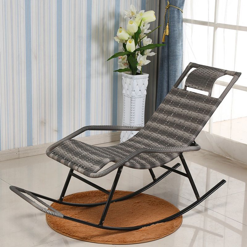 Modern Reclining Rocking Chair Wicker Rocker Chair for Living Room