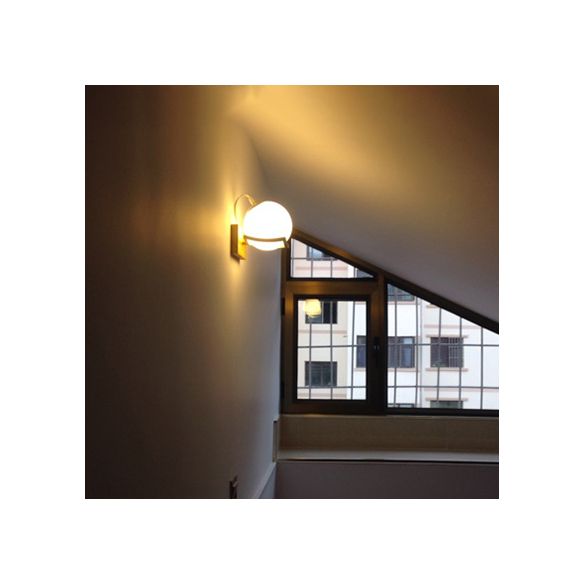 Splicle de pared de vidrio blanco 1 1 Cabeza de luz montada en la pared para la sala de estudio de la sala de estudio