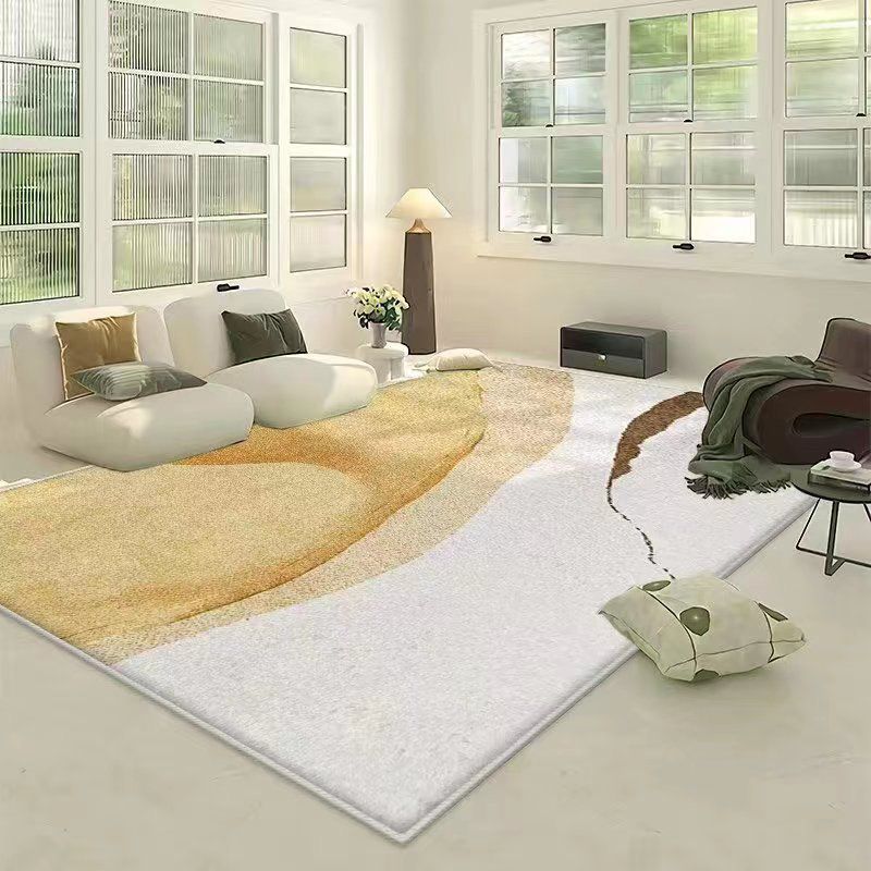 Green Modern Rug Polyester Color Piece Area Rug Stain Resistant Rug for Sitting Room