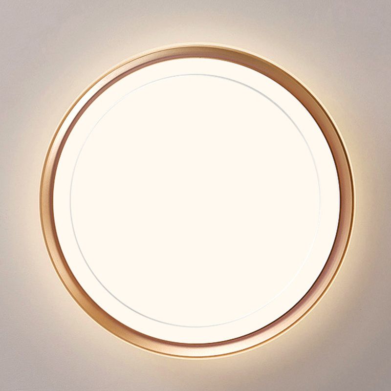 Metal Geometric Flush Mount Fixture Modern Flush Light Fixtures in Gold