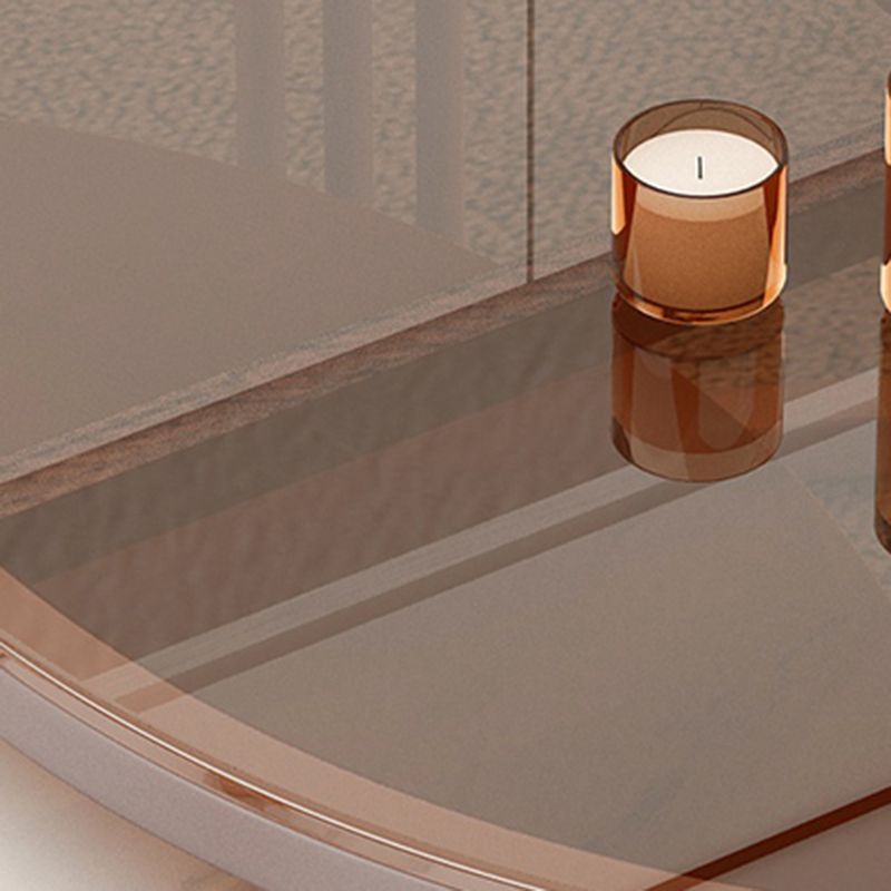 Frame Round Glam Coffee Table Slate Nesting Coffee Table Set