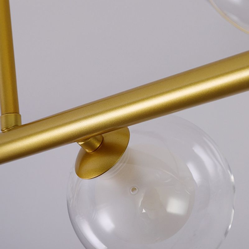 Contemporary 6/8/10-Light Black/Golden Kitchen Island Lighting LED Island Pendant Lighting