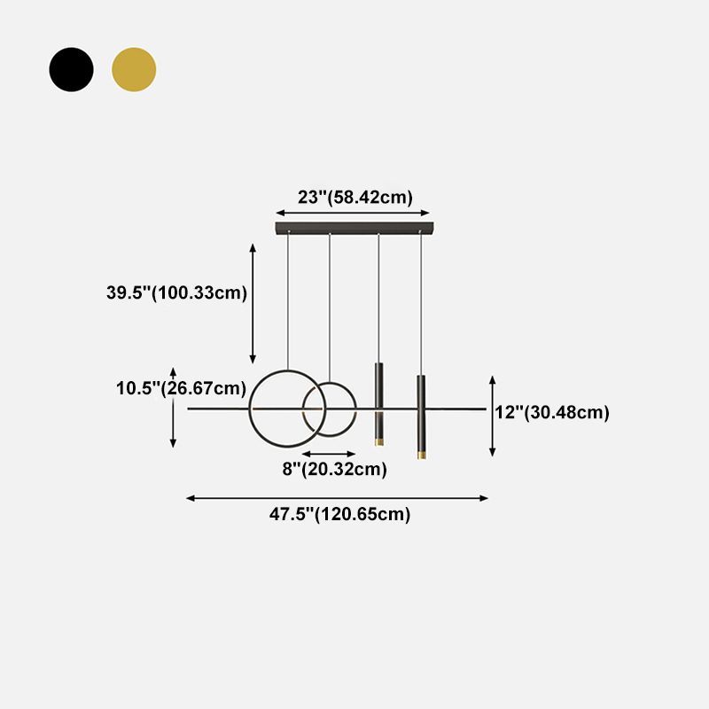 Modern Metal Track Light Multi-Head Restaurant Island Lighting Fixtures with Acrylic Shade
