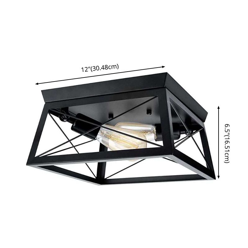 Industrial Style Vintage 2-Birnen Deckenlampe Winkel einstellbar Design Metall Flush Mount Licht
