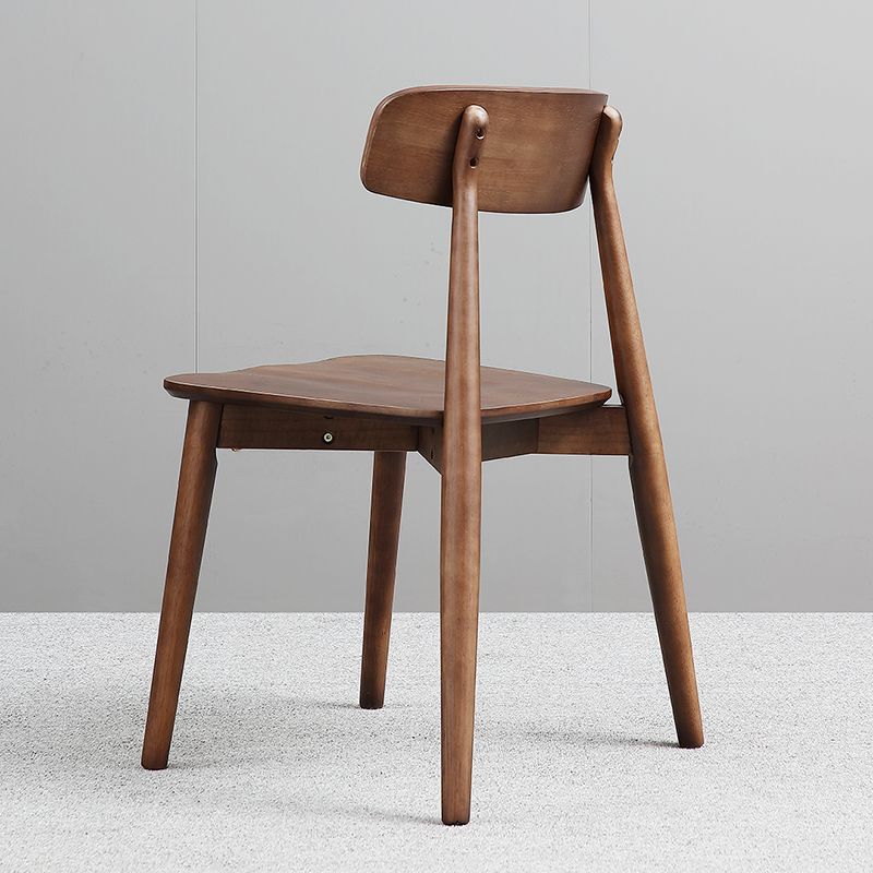 Contemporary Style Dining Chairs Open Back Dining Armless Side Chairs with Wooden Legs