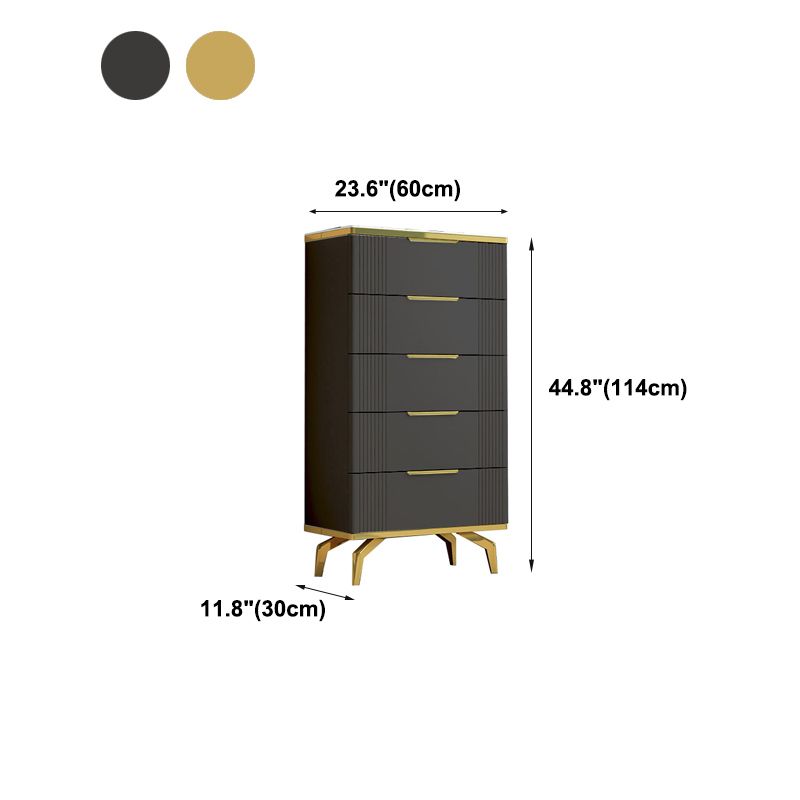 Living Room Storage Chest Dresser Glam Style Storage Chest with Drawers