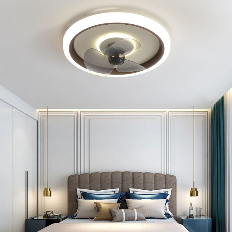 Acrylhalo -Ring Deckenlüfter Leuchte Makkaron Minimalist LED Semi Flush Leuchte