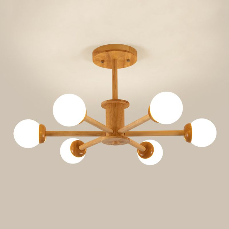 Wood Hanging Pendant Lights Modern Global Hanging Lamps for Living Room