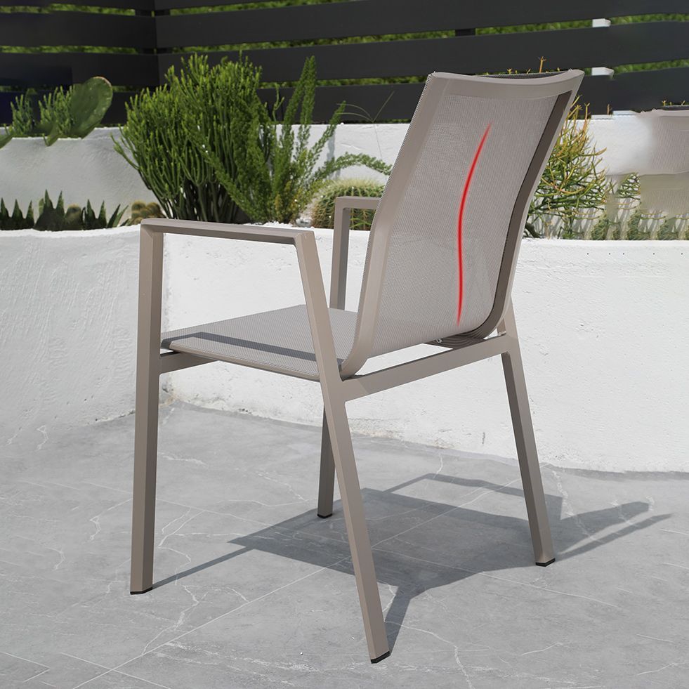 Modern Dining Armchair Set of 2/4/6/8 Metal Patio Dining Chair