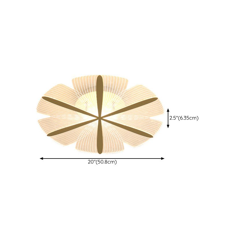 Metal Geometric Flush Mount Fixture Modern Flush Light Fixture in Clear