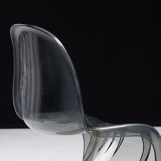 Scandinavian Style Plastic Chairs Set Dining Room Solid Back Side Chair